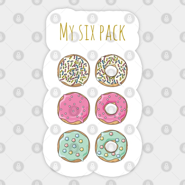 My six pack donuts Sticker by Bakr